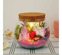 Sutowe Light up Terrarium Kit for Kids 13 Coloured LED Night Light DIY Garden Terrarium Crafts Kit with Lights for 5+ Years Olds Boys Girls Presents