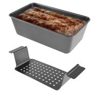 Sutowe Non-Stick Loaf Tin, Rectangular Bread Pan with Detachable Drain Tray, Heat Resistance Bread Tin Multipurpose Heavy-Duty Banana Bread Tin for Kitchen Baking