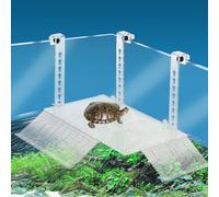 Sutowe Turtle Basking Platform Acrylic Turtle Tank Platform Height Adjustable Turtle Terrace Hanging Terrarium Ramps for Tortoise Fish Tank Aquarium