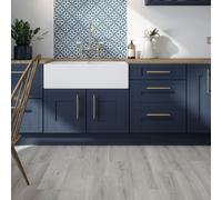 Sutterton Waterproof Matt Finish Wood Effect Luxury Vinyl Click Flooring 10 Plank Pack Laura Ashley Grey One Size