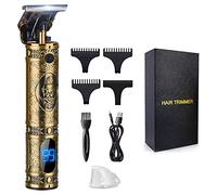 Suttik Hair Clippers Men,Cordless Mens Beard Trimmer,Zero Gap Hair Trimmer | Professional Electric Razor Shavers,Stainless Steel Blade,Metal Body,USB Rechargeable,with 3 Guide Combs,180 Mins Runtime