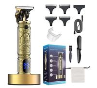 Suttik Mens Hair Clipper Cordless Professional Hair Trimmer with Charging Dock Beard Trimmer Haircut & Grooming Kit for Men Rechargeable LED Display