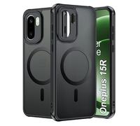 Suttkue case for OnePlus 15R Magnetic Mobile Phone Case,Translucent Matte Retro Shockproof Cell Phone Case [Triple Protection] Shockproof, Shock Absorbent, Camera Lens Protection (Matte Black)
