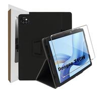 Suttkue for Case Compatible with Doo-gee T10W 10.1 inch, Tablet Protection Bundle with 1 Piece 9H Hardness Anti-Scratch Film, Vertical Stand Function, Protective Case for Doogee T10W, Black