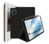 Suttkue for Case Compatible with DOOGEE U11/U11 Pro/TABWEE T50, Tablet Protection Bundle with 1 Piece 9H Hardness Anti-Scratch Film, Vertical Stand Function