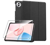 Suttkue for Case Compatible with HONOR Pad 10 12.1 Inch, Tablet Protection Bundle with 1 Piece 9H Hardness Anti-Scratch Film, Rotating stand function, Protective Case for HONOR Pad 10 12.1, Black
