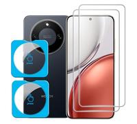 Suttkue for Honor Magic 8 Lite Screen Protector with Camera Lens Protector, 9H Hardness,Anti-Scratch Tempered Glass flim, Case Friendly, Anti-Fingerprint (2+2 PACK)