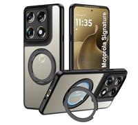 Suttkue for Motorola Signature Case,high qualit,Flexible Silicone + PC Acrylic Back,Scratch Resistant,FlexibleFull Protection,Anti-Skid Black