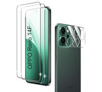 Suttkue for OPPO Reno 14F/FS Screen Protector with Camera Lens Protector, 9H Hardness,Anti-Scratch Tempered Glass flim, Case Friendly, Anti-Fingerprint (2+2 PACK)