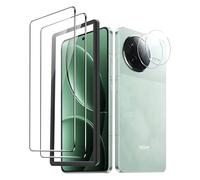 Suttkue for Xiaomi Poco F7 Pro/F7 ULtra Screen Protector with Camera Lens Protector, 9H Hardness Anti-Scratch Tempered Glass flim, Case Friendly, Anti-Fingerprint,Anti-Scratch (2+2 PACK)