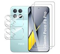 Suttkue for Xiaomi POCO F8 Pro Screen Protector with Camera Lens Protector, 9H Hardness,Anti-Scratch Tempered Glass flim, Case Friendly, Anti-Fingerprint (2+2 PACK)