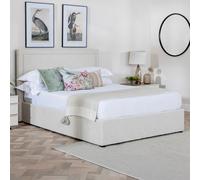 Sutton Natural Fabric 5ft King Size Ottoman Storage Bed