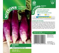 Suttons Seeds Radish Felicia 1 Seed Packet