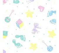 SatinWrap Luxury Printed Tissue Wrapping Paper Baby Prints 5 Sheet