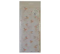 Suttons wrap Satin Wrap Luxury Tissue Wrapping Paper Frosty's Face Snowman on White Diamond Gemstone 5 Sheets 50 x 76 cm -Acid Free
