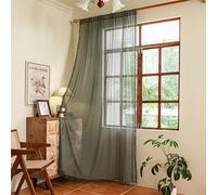 Sutuo Home Boho Curtains for Bedroom Living Room 72 inches Long, Crochet Lace Sheer Bohemian Hollow Knitted with Tassels, Privacy Vintage Farmhouse, Rod Pocket 1 Panel 59" W x 72" L,Olive Green