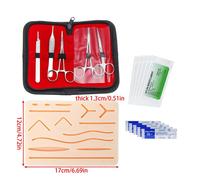 (Suture suit 1, One size) Professional Suture Practice Kit 7 Pack Multi-purpose Surgically Suturing Tool Kit Demonstration and Education Use Only