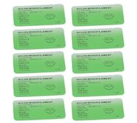 Suture Thread (10 Pack) | 4/0 Medical Monofilament Thread Nylon Silk Monofilament Needle Suture Non-injured for Medical Students Education