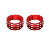 SUTVCM Air Conditioner Knob Cover Ring Adjust for Mazda 3 for Axela CX-30 for Artez 2020-2024 Air Conditioning knob(RED)