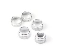 SUTVCM for Camry 2018 Air Conditioning Volume Radio Button Knob Cover Ring Air Conditioning knob(Silver)
