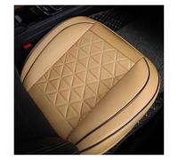 SUTVCM Front Car Seat Cover Cushion PU Leather Automobiles Protector For Universal Seat Protectors(Beige 1)