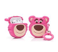 Suublg Case for AirPods 2nd/1st Generation Earbuds 2019/2016, 3D Cute Cartoon Animation Character Skin Design Protective Shockproof Silicone Covers with Carabiner for AirPods 1 and for AirPods 2