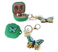 Suublg Case for Samsung Galaxy Buds FE(2023) / Buds2 Pro(2022) / Buds 2(2021) / Buds Pro(2021) / Buds Live(2020) Earbuds with Doll Lanyard, Cute Cartoon Skin Design, Silicone Wireless Cover