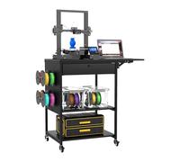 Suuiwau 3D Printer Table, Rolling 3D Printer Stand Workstation Desk Cart Holder, 3D Printer Filament Storage for Home Office Workshop