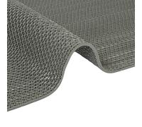 Suuiwau Drainage Non Slip Floor Mat, 500 x 90 cm 5.5mm Thick PVC Mesh Hollow Roll Mat, Commercial Floor Mat for Bathroom Pool Restaurant Kitchen Patio Wet Area, Grey