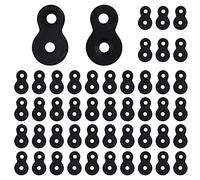 SUUJI Heavy Duty 48 Pcs Figure 8 Fastener, 12 Gauge Steel, Black Desk Top Connector
