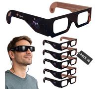 SUUM co. Certified Solar Eclipse Glasses - ISO 12312-2 and CE Certified Glasses for Safe - Solar Eclipse Glasses for the Solar Eclipse on August 12, 2026 (Pack of 10)