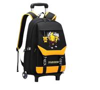 SUUNNY backpack with Backpack Trolley Schoolbag Stair Climbing Student Lightweight Backpack Travel Bag Laptop Bag Schoolbag-B- Single wheel_b-M