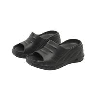 SUUNNY summer slippers women High heel thick-soled slippers for women, large size, outdoor slippers, summer, shit-stepping beach shoes