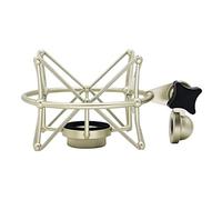 SUUNTOK Microphone Shock Mount Anti Vibration Mic Holder Clip (Silver, Compatible with TLM 103)