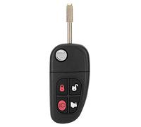 Suuonee 4-Button 433Mhz Remote Key NHVWB1U241 for XJ (2002-2008), XJR (2002-2008), X-Type (2002-2009, except 2003), S-Type (1999-2009) with 60 Glass Chip Car Accessory - Black