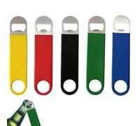 Suupii 5 Pcs Bottle Openers Stainless Steel Bar Blade for Bartenders, Multi-Color Bottle Cap Opener Set for Home Bars and Outdoor Party, Rubber Coated Beer Opener 17.8 x 4 cm