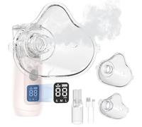Suuprone Portable Nebuliser Machine for Adults & Kids,Ultra Silent Automatic Cleaning Function Inhaler,Ultrasonic Technology Iteration 2.0,Fine Atomisation,0 Residue More Efficient for Home & Travel