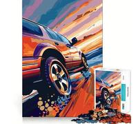 SUV Sunset Drive 1000 Piece Jigsaw Puzzles for Adults Brain Tease Toy Relax Time Perfect Cut Memorable Gift (38x52cm)