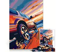 SUV Sunset Drive Jigsaw Puzzle for Adults 1000 Pieces Think Smart Toy Home Enjoy Accurate Cut Wall Art Decor (50x75cm)