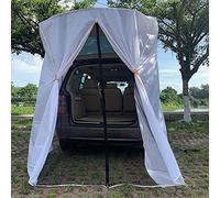 SUV Tailgate Shelter Tent Privacy Shelter Waterproof White Portable Changing Room for Biking Toilet Shower Sleeping Beach Swimming L:W:H:4.9ft:4.9ft: 7.5ft 6pcs Tent Pegs to fix