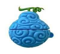 Suvivant for Samsung Galaxy Buds 2 Pro/Pro/2/Live/FE Cover, Cute Popular Cartoon Devil Fruit Shape Silicone Headphone Case with Hook (Blue)