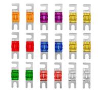 Suvnie 18 PCS Mini ANL Fuse for Car, Multipack Plated ANL Blade Fuse Set, 20A 30A 40A 50A 60A 80A 100A 125A 150A Fuse Replacement for Automotive Marine Audio Video Electronic System
