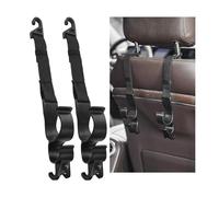 Suvnie 2 PCS Adjustable Car Seat Headrest Hook, Automotive Seat Back Storage Hanging Purse Hook, Durable Backseat Hanger Organizer for Umbrella Bag Coat, Universal Car Accessories