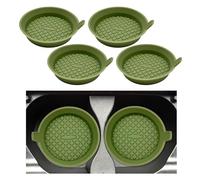 Suvnie 4PCS Car Coasters, 2.75 Inch Silicone Non-Slip Cup Holder Insert Coasters, Universal Vehicle Recessed Drink Mat, Interior Decor Car Accessories for Most Trucks SUVs (Light Green)