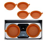 Suvnie 4PCS Car Cup Coasters, 2.75 Inch Silicone Non-Slip Cup Holder Insert Coasters, Universal Vehicle Recessed Drink Cup Mat for Most Trucks SUVs, Interior Decor Car Accessories (Coffee)