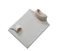 Suvoiier Turtleneck Men Sweater Fall Winter Cashmere Cotton Blend Soft Comfortable Knitted Pullover Men Jumper Beige XL