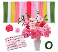 SUVSOON 550 Pcs Pipe Cleaners, 7 Colored Pipe Cleaners for Craft, Chenille Stems Kit (with Tutorial) Craft Supplies for Flower Diy Cafts Parties Decorations