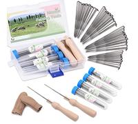 SUVSOON 63 Pcs Needle Felting Kit, Needles Felting Tools with Felting Pad