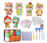 SUVSOON Needle Felting Kit for Beginners, Wool Felting Beginner Kits Includes 6 Pcs Animal Instructions Felting Pad Needle Felting Basic Tools, Complete Needle Felting Tools and Supplies