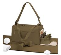 Suwarble Small Gym Bag for Women Men, Stylish Compact Sports Bag, Small Duffle Bag Crossbody Bags for Women Men, Suitable For Gym Work Fitness Travel, 3 in 1 Duffle Bags, Tea Brown, M